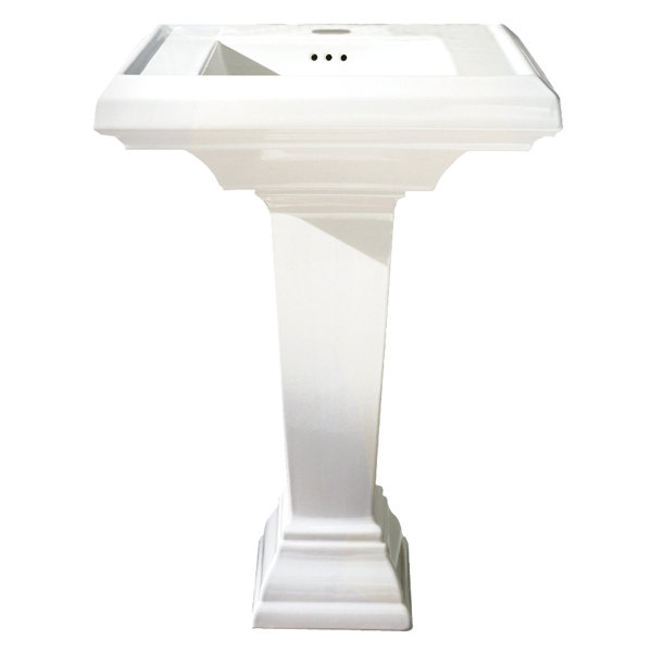 American Standard Town Square Ceramic 24" Pedestal Bathroom Sink with